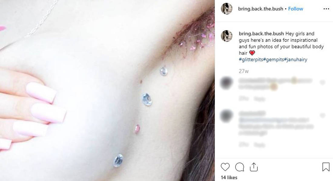 Η γυναικεία τάση για αξύριστες μασχάλες 28 4 wke glitter2 1