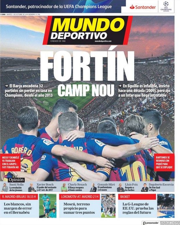 Η “Mundo Deportivo” προειδοποίησε την Ίντερ για το φρούριο της Μπαρτσελόνα