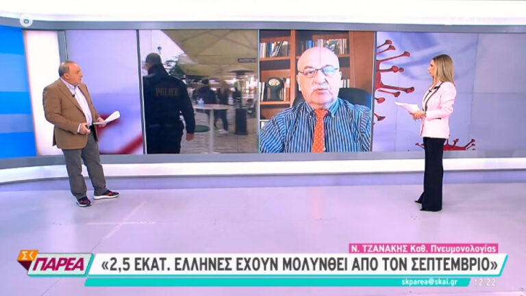 Τζανάκης στον ΣΚΑΪ: Ευελπιστούμε ότι η υποπαραλλαγή Όμικρον 2 δε θα μας βάλει σε μπελάδες – Ποιους αφορά η 4η δόση