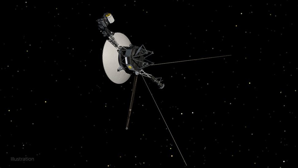 voyager illustration with stars 16