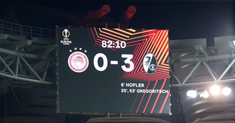 Ήττα του Ολυμπιακού, 3-0 από την Φράιμπουργκ στο Καραϊσκάκη