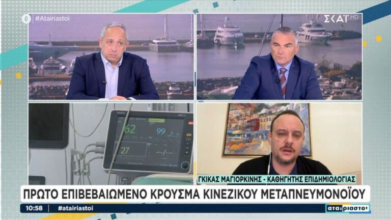 Μαγιορκίνης στον ΣΚΑΪ: «Ο κινεζικός μεταπνευμονοϊός κυκλοφορεί εδώ και δεκάδες χρόνια»
